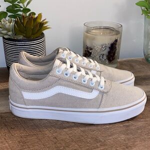 NWOB!! Vans Women's Ward Low “Summer Canvas” Sneakers In Taupe Size 7.5